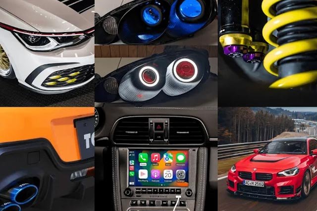 orange holden with bonnet open